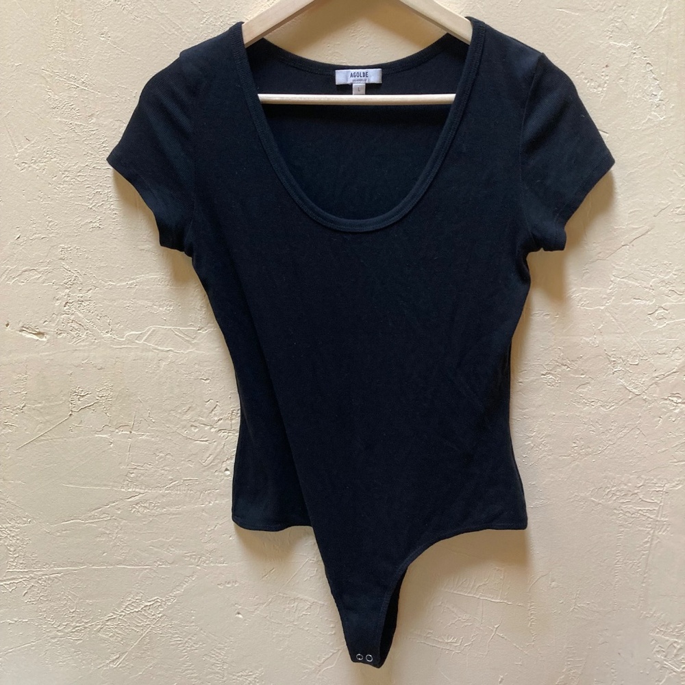 Agolde Ribbed Short Sleeve Ribbed Bodysuit - Picture 4 of 4